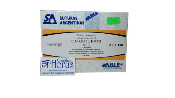 SUTURA CATGUT N 3 1.5M (ABSORBIBLE S/ AGUJA)