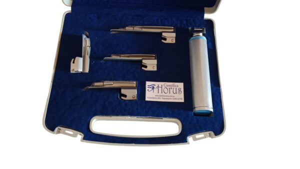 LARINGOSCOPIO RAMA RECTA X 4  FIBRA OPTICA - Imagen 2