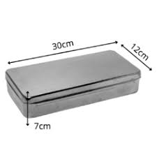 CAJA P/ESTERIL.Y TRASL. DE INSTR. 30 X 125 X 6CM