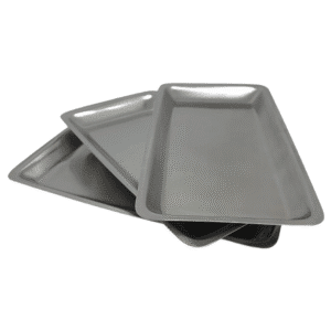 CUBETA AC. INOX. 20 X 10 X 2 CM. ACANALADA/LISA